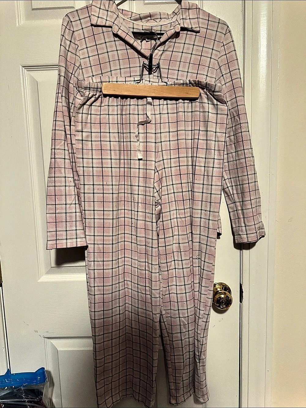 Anne Klein Women's Plaid Pajama Set Medium Like New